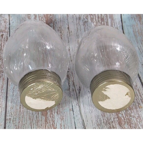 Light Bulb Glass Canister Jar Set of 2 DIY Fill Your Own Gift 8.5" x5" - Picture 4 of 8
